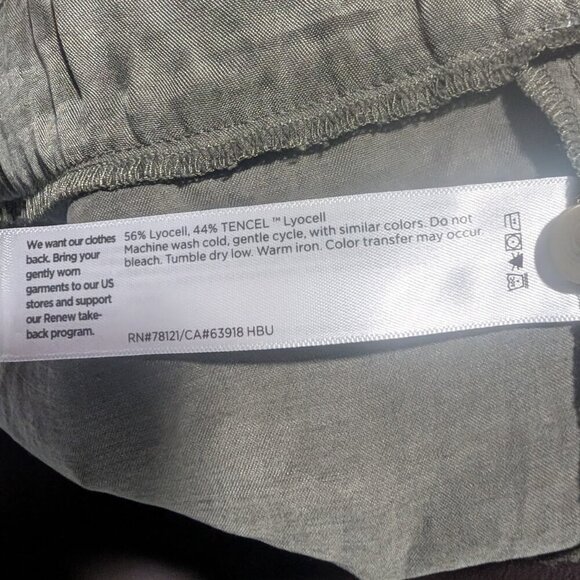 Eileen Fisher | Sandwashed Twill Wide Trouser Pant In Grove Green - Picture 11 of 12